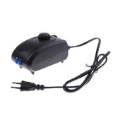 Maxbell Maxbell EU Plug Aquarium Air Pump Fish Tank Airpump Pond Oxygen Pump Black - 2 holes