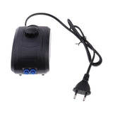 Maxbell Maxbell EU Plug Aquarium Air Pump Fish Tank Airpump Pond Oxygen Pump Black - 2 holes