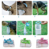 Maxbell Maxbell Dog Waste Bag Holder Dog Tail Poo Pack Clip Garbage Clean Up with Bags Blue