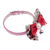 Maxbell Maxbell Dog Neck Collars Adjustable Buckle Dog Pet Cat Puppy PU Bell Collar 1#M