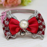 Maxbell Maxbell Dog Neck Collars Adjustable Buckle Dog Pet Cat Puppy PU Bell Collar 1#M