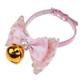 Maxbell Maxbell Dog Neck Collars Adjustable Buckle Dog Pet Cat Puppy PU Bell Collar 5#S