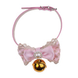 Maxbell Maxbell Dog Neck Collars Adjustable Buckle Dog Pet Cat Puppy PU Bell Collar 5#S