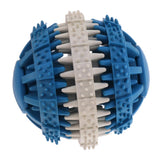 Maxbell Toothed Design Pet Dog Cat Chewing Toy Interactive Training Ball Blue - L