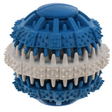 Maxbell Toothed Design Pet Dog Cat Chewing Toy Interactive Training Ball Blue - L