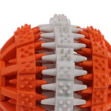 Maxbell Toothed Design Pet Dog Cat Chewing Toy Interactive Training Ball Orange - L