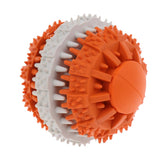 Maxbell Toothed Design Pet Dog Cat Chewing Toy Interactive Training Ball Orange - L