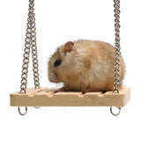 Maxbell Maxbell Pet Hamster Mouse Wood Swing Hammock Play Toy Small Animal Cage Hanging  #1