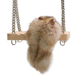 Maxbell Maxbell Pet Hamster Mouse Wood Swing Hammock Play Toy Small Animal Cage Hanging  #1