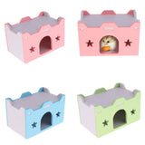 Maxbell Maxbell House Bed Cage Nest for Small Animal Pet Hamster Guinea Pig Castle Toy Pink