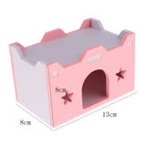 Maxbell Maxbell House Bed Cage Nest for Small Animal Pet Hamster Guinea Pig Castle Toy Pink