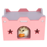 Maxbell Maxbell House Bed Cage Nest for Small Animal Pet Hamster Guinea Pig Castle Toy Pink