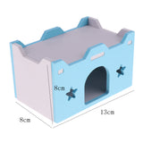 Maxbell Maxbell House Bed Cage Nest for Small Animal Pet Hamster Guinea Pig Castle Toy Blue