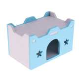 Maxbell Maxbell House Bed Cage Nest for Small Animal Pet Hamster Guinea Pig Castle Toy Blue