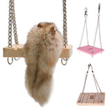 Maxbell Maxbell Pet Hamster Mouse Wood Swing Hammock Play Toy Small Animal Cage Hanging  #2