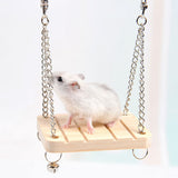 Maxbell Maxbell Pet Hamster Mouse Wood Swing Hammock Play Toy Small Animal Cage Hanging  #2