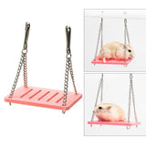 Maxbell Maxbell Pet Hamster Mouse Wood Swing Hammock Play Toy Small Animal Cage Hanging  #2