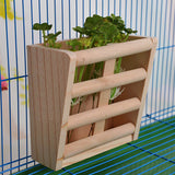 Maxbell Maxbell Small Pet Rabbits Guinea Pig Wooden Rack Feeder Hay Grass Nesting Holder #2
