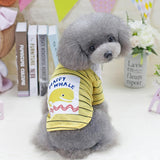 Maxbell Maxbell Pet Puppy Coat Dog Lovely T-shirt Outwear with printing Whale Yellow XL