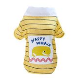 Maxbell Maxbell Pet Puppy Coat Dog Lovely T-shirt Outwear with printing Whale Yellow XL