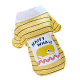 Maxbell Maxbell Pet Puppy Coat Dog Lovely T-shirt Outwear with printing Whale Yellow XL