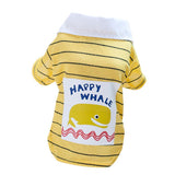 Maxbell Maxbell Pet Puppy Coat Dog Lovely T-shirt Outwear with printing Whale Yellow XL