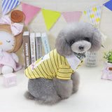 Maxbell Maxbell Pet Puppy Coat Dog Lovely T-shirt Outwear with printing Whale Yellow XL