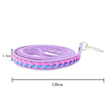 Maxbell Maxbell Colorful Weave Pet Dog Leash Leads Walking Traction Rope Cord Purple S