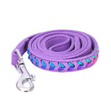 Maxbell Maxbell Colorful Weave Pet Dog Leash Leads Walking Traction Rope Cord Purple S