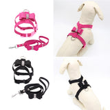 Maxbell Maxbell HP052 Adjustable Pet Dog Vest Harness Puppy Leash Training Collar Rose Red-S