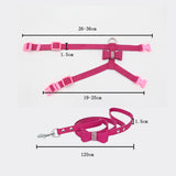 Maxbell Maxbell HP052 Adjustable Pet Dog Vest Harness Puppy Leash Training Collar Rose Red-S