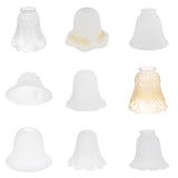Maxbell 2 Pieces #1 Frosted Glass Ribbed Bell Light Shades Chandelier Lamp Pendant