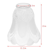 Maxbell 2 Pieces #1 Frosted Glass Ribbed Bell Light Shades Chandelier Lamp Pendant