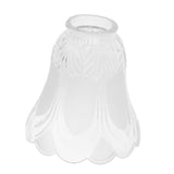 Maxbell 2 Pieces #1 Frosted Glass Ribbed Bell Light Shades Chandelier Lamp Pendant