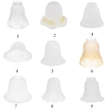 Maxbell 2 Pieces #1 Frosted Glass Ribbed Bell Light Shades Chandelier Lamp Pendant