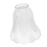 Maxbell 2 Pieces #1 Frosted Glass Ribbed Bell Light Shades Chandelier Lamp Pendant