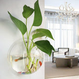 Maxbell Maxbell Home Pot Wall Hanging Mount Bubble Aquarium Bowl Fish Tank Decoration Clear
