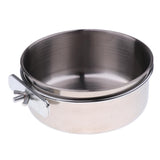 Maxbell 2x Birds Squirrels Parrot Cages Feeder Pet Stainless Steel Food Water Bowl