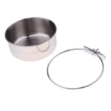 Maxbell 2x Birds Squirrels Parrot Cages Feeder Pet Stainless Steel Food Water Bowl