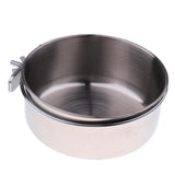 Maxbell 2x Birds Squirrels Parrot Cages Feeder Pet Stainless Steel Food Water Bowl