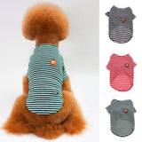 Maxbell Maxbell Dog Shirts Striped Dog T-Shirt Puppy Clothes Small Medium Large Dogs Blue-L