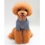 Maxbell Maxbell Dog Shirts Striped Dog T-Shirt Puppy Clothes Small Medium Large Dogs Blue-L
