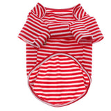 Maxbell Maxbell Dog Shirts Striped Dog T-Shirt Puppy Clothes Small Medium Large Dogs Red-M
