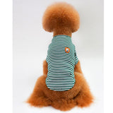 Maxbell Maxbell Dog Shirts Striped Dog T-Shirt Puppy Clothes Small Medium Large Dogs Green-M