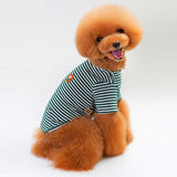 Maxbell 2Pcs M Dog Shirts Striped Dog T-Shirt Puppy Clothes Small Medium Large Dogs