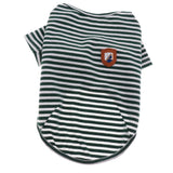 Maxbell Maxbell Dog Shirts Striped Dog T-Shirt Puppy Clothes Small Medium Large Dogs Green-L