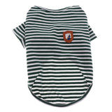 Maxbell Maxbell Dog Shirts Striped Dog T-Shirt Puppy Clothes Small Medium Large Dogs Green-L