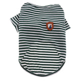 Maxbell Maxbell Dog Shirts Striped Dog T-Shirt Puppy Clothes Small Medium Large Dogs Green-L
