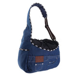 Maxbell Maxbell Pet Carrier Foldable Soft Denim Cat/Dog Comfort Travel Sling Bag Deep Blue