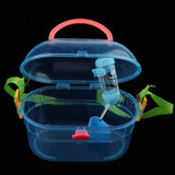 Maxbell Maxbell Portable Carrier Hamster Small Animals Carry Cage with Water Bottle  Blue #2